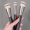 Pro Makeup Foundation Brushes Concealer Brush Under Eye Mini Angled Flat Top Kabuki Nose Contour Brush For Concealing Blending Setting Buffing With Po