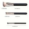 Pro Makeup Foundation Brushes Concealer Brush Under Eye Mini Angled Flat Top Kabuki Nose Contour Brush For Concealing Blending Setting Buffing With Po