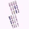Luxury Purple Rhinestones Full Cover Acrylic False Nails